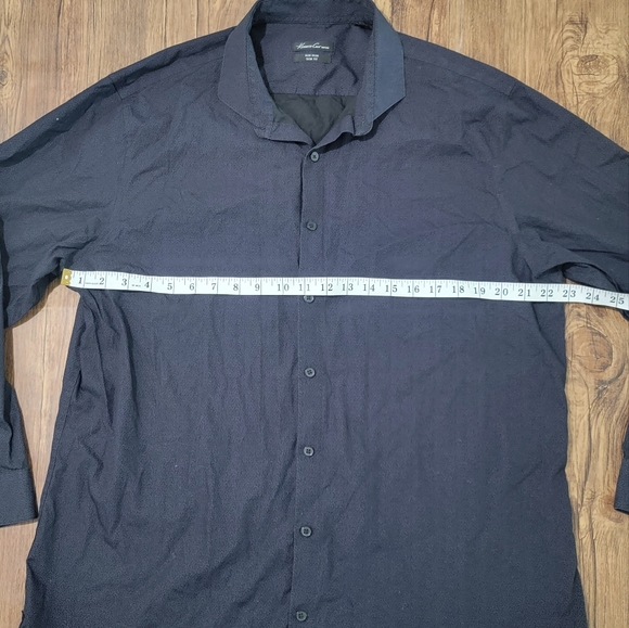 Kenneth Cole New York Non Iron Slim Fit Collar Dress Shirt - Mens Size 17 32/33 - Picture 8 of 10